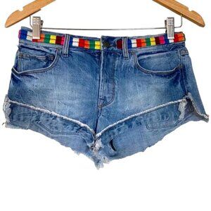 🌈 Free People Rainbow Cutoff Shorts